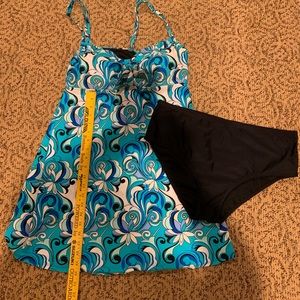 Swim dress with bottoms